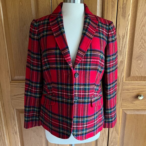 Talbots Jackets & Blazers - TALBOTS - Shetland Wool Blazer - Plaid -- Excellent Condition
